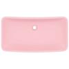 VidaXL Lavabo de Luxe Rectangulaire Vasque à Poser de Toilette Lave-mains de Salle de Bain Salle Cosmétique Maison Rose Mat 146955