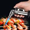 Adjustable Flame Refillable Lighter With Safety Lock And Metal Design For Craft Project Hiking Camping Ignition Gear