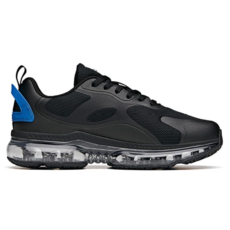 Anta Running Collection Cushioning Slip Resistant Abrasion Resistant Breathable Low top Running Shoes Men's Black Blue 912125503-4