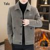 Yalu Men's Wool Blend Lapel Jacket