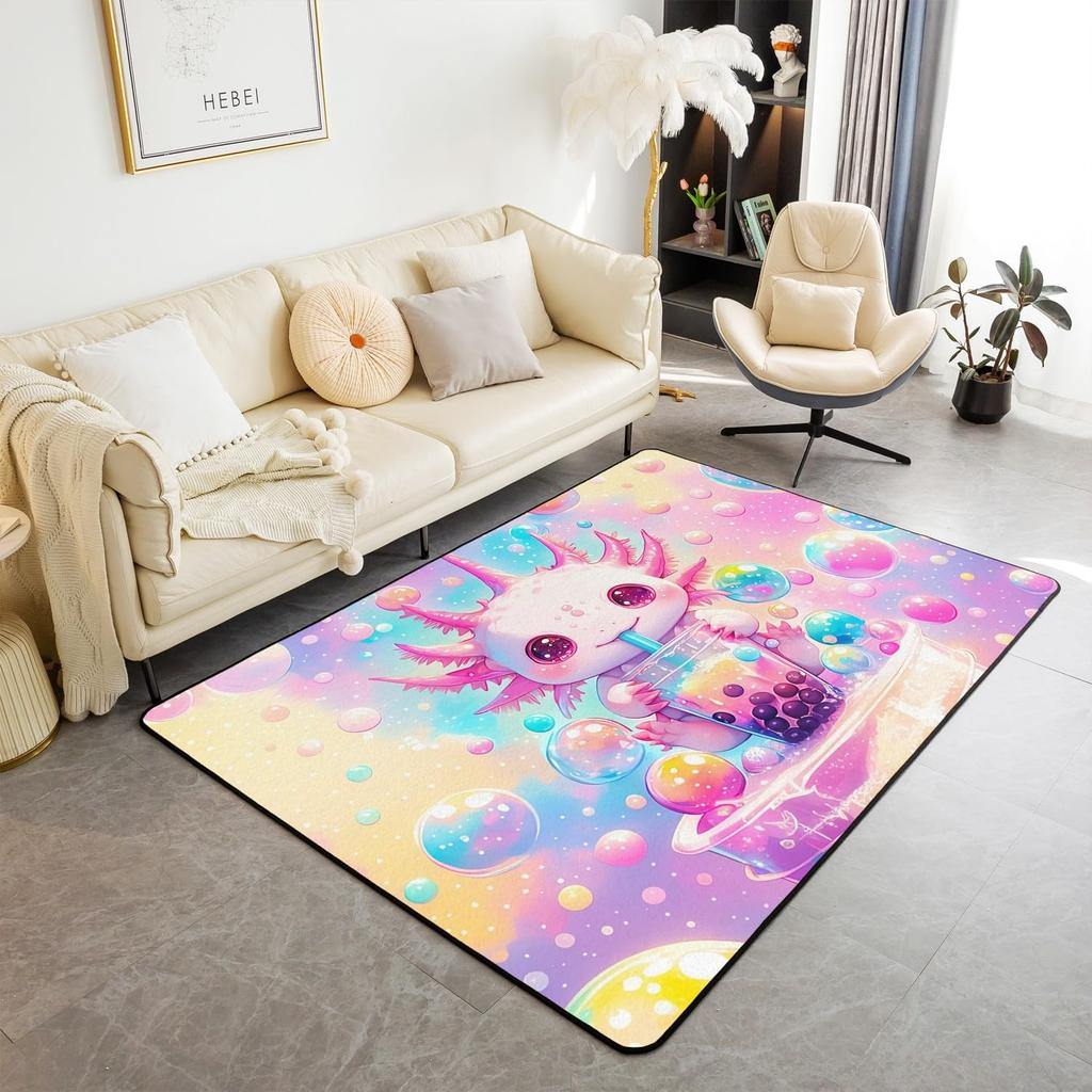 Spider Web Kids Area Rug,Black Spider Arachnid Insect Animals Indoor Floor Mat Entrance Rug for Boys Man Girls Women,Halloween Gothic Non Sl