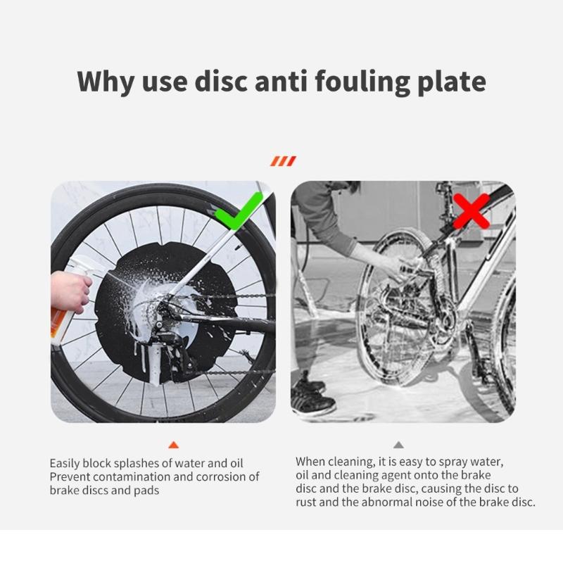 Elastics Bike Disc Mudguard Weatherproofed Bike Disc Brake Cover Easyly Mount for Commuters Cyclists
