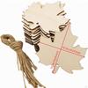 30 Pieces Maple Leaf Cutouts with Twine Paintable for Crafters, Teachers