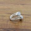 Moonstone Pear Gemstone Ring, 925 Sterling Silver, Handmade Jewelry, Anniversary Birthday Gift, Boho Ring, Designer Ring