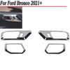 Chrome For Ford Bronco +  Interior Door Handle Bowl Decor Frame Trim Cover