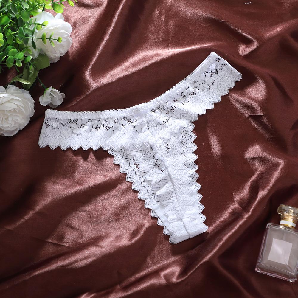Women Sexy Lace G-String European And American High Quality Underwear BowTransparent Hollow Lace Pattern Women's Lingerie