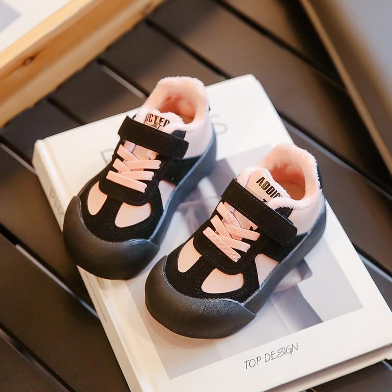 Kids Winter Warm Lined Sneakers Boys Girls Soft Sole Casual Shoes Lightweight Comfortable Indoor Outdoor Use