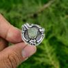 Sterling Silver Natural Prehnite Rough Birthday Solitaire Ring Jewelry Size Yes