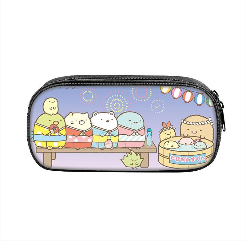 Sumikkogurashi Character Pencil Case With Large Capacity Nylon Storage Bag For Students