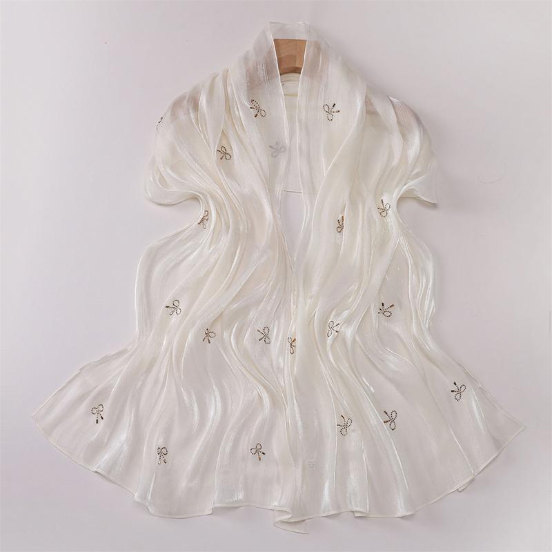 Women's Plain Butterfly Pattern Chiffon Hijab Shawls Long Bling Bling Wrap Ramadan Muslim Hijab Bufandas Female Islamic Turban