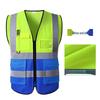 yellow & blue knitted fabric
