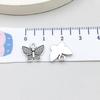 Set di 100 Ciondoli Gatto Farfalla Luna Argento Antico per Braccialetti e Collane Fai da Te