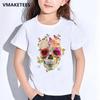 Kids Summer Short Sleeve Girls & Boys T Shirt Flower Sugar Skull Print Children's T-shirt Casual Funny Baby Clothes