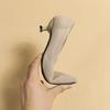 Fashion Women's Solid Color Flat Shoes Casual Fashion Breathable Non Slip Rubber Sole Pointed Non-Slip Comfortable Spring and Autumn