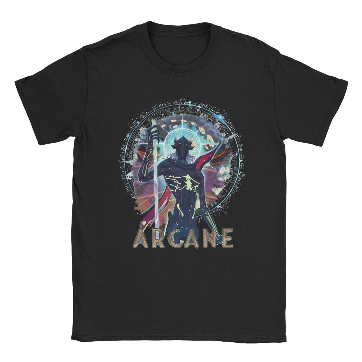 

Men T-Shirts Jayvik Arcane Game Funny Cotton Tee Shirt Short Sleeve T Shirts Round Collar Tops Graphic Printed 5XL різнокольоровий