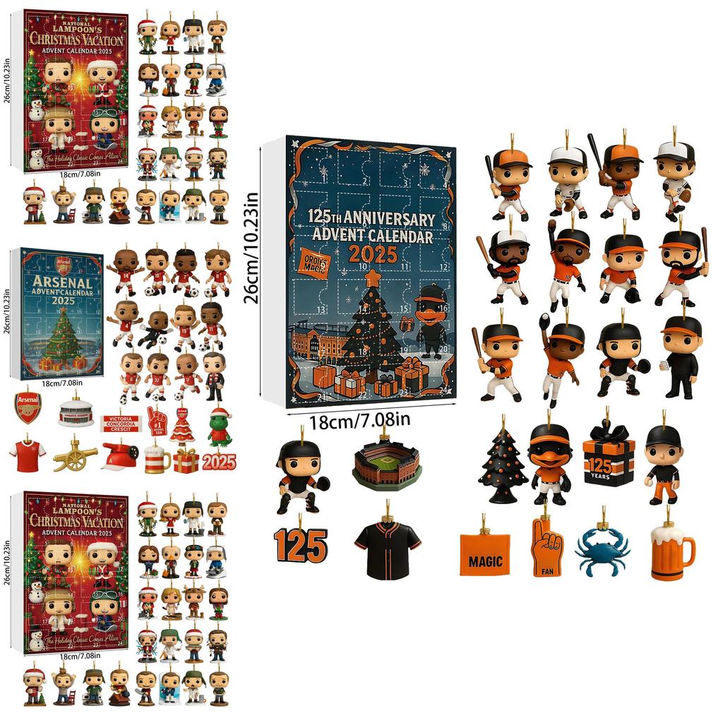 Arsenal Liverpool Calcio Acrilico Natale Scatola Cieca Ornamento Albero Con Personaggi dei Cartoni Animati Per Decorazioni Festive