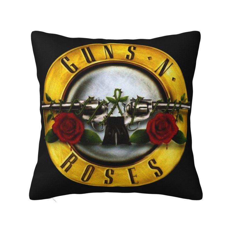 Guns N Roses Bullet Logo Luxury Throw Pillow Cover Decoration Heavy Metal Car Cushion