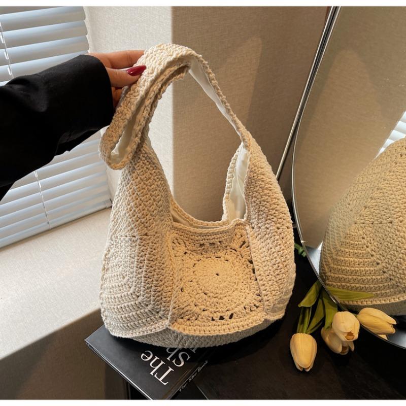 Large capacity woven straw bag women's summer new fashion shoulder commuter seaside vacation beach bag