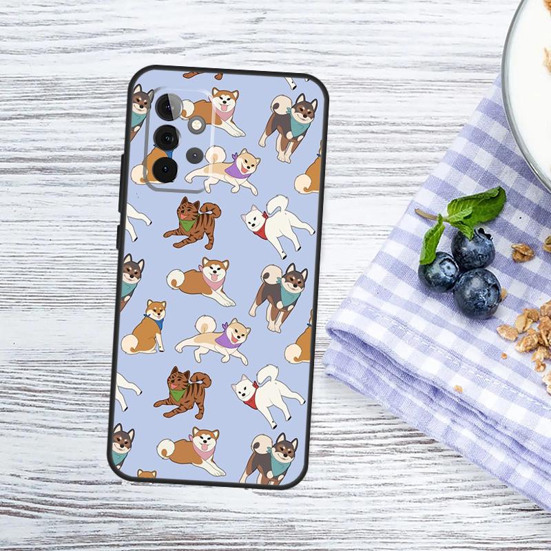 Animal Cute Dog Akita Case For Samsung Galaxy A54 A34 A14 A13 A33 A53 A12 A32 A52 A71 A51 A15 A25 A55 A35 Cover