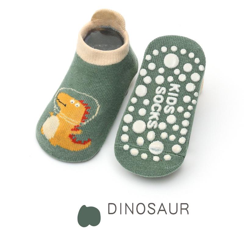 6 párů dětské bavlněné ponožky roztomilý kreslený zvířecí vzor Pohodlné prodyšné dětské protiskluzové podlahové ponožky