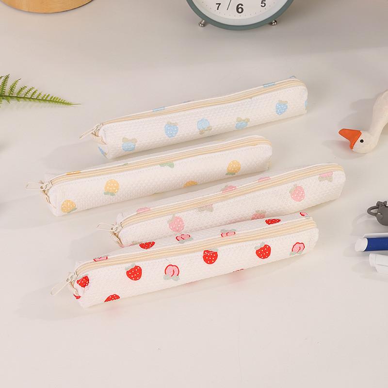 Cute Strawberry Storage Pouch With Durable Polyester For School And Home Organizers