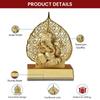 Metal Ganesha Idol for Car Dashboard Home Decor Golden Ganesh Ji Statue Showpiece Diwali New Year Gift for Corporate Clientf