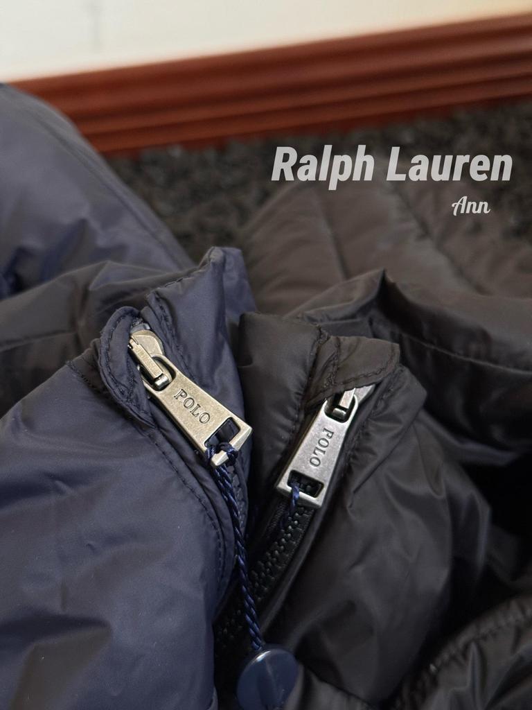 Cross RL Small Horse Embroidery British Style Business Casual Stand Collar Windproof Waterproof Ribbed Down Jacket