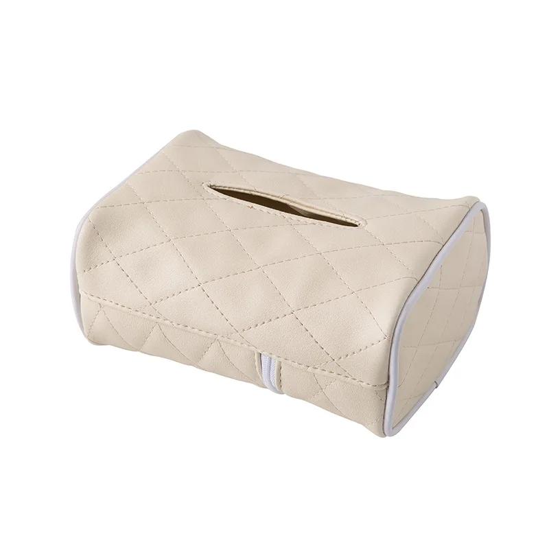 Bathroom Car Room PU Leather Tissue Box Napkin Holder Auto Paper Cover Case Organizer Towel
