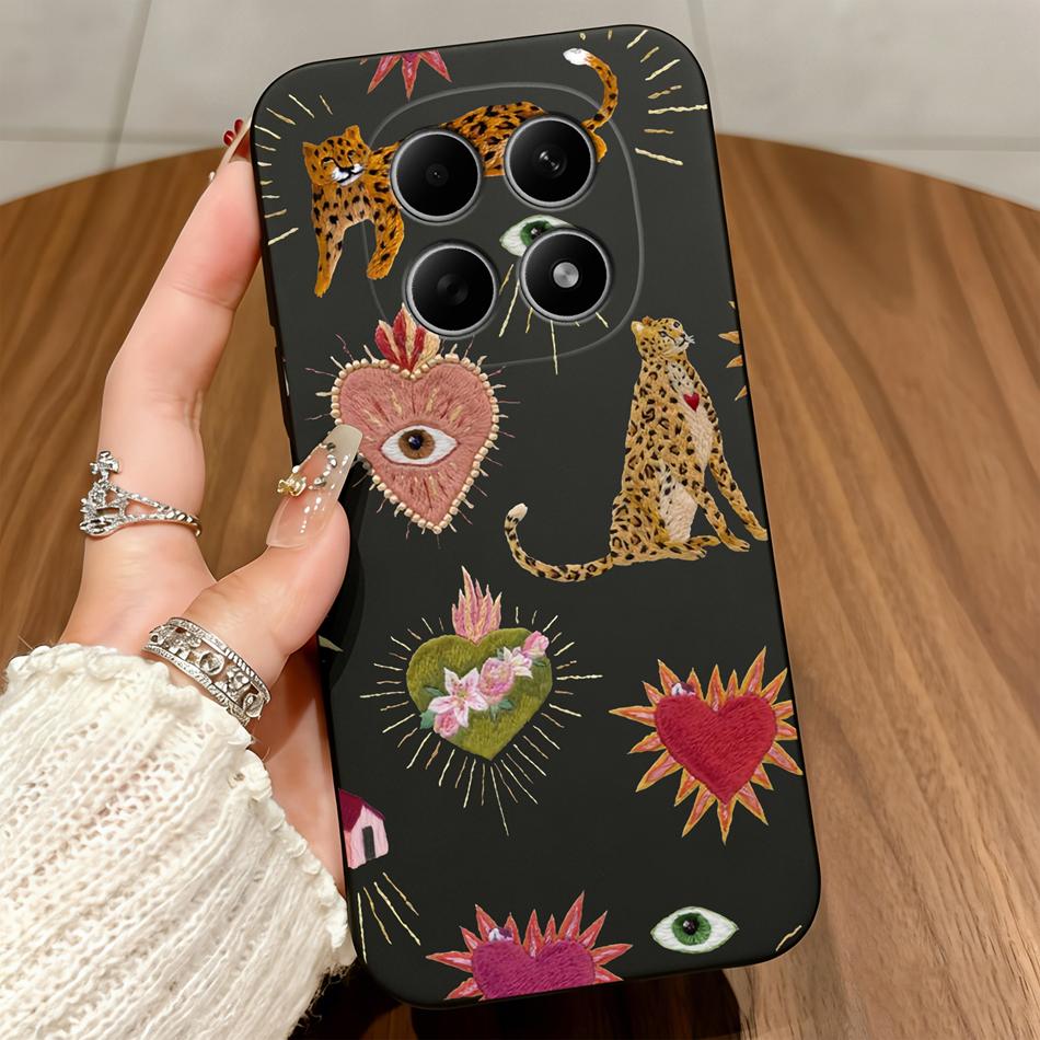 

Lace Pattern Phone Case For Poco M8 Pro Soft Matte Silicone Funda Anti Drop Back Cover For Poco M 8 Soft Matte Protective Bumper Matte Silicone&Poco M8 Pro