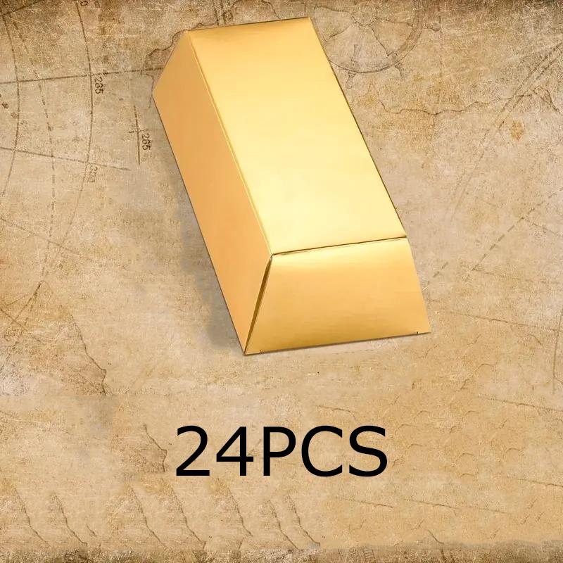 

WTEMPO 24 шт. Складные подарочные коробки для свадебных торжеств, конфет, шоколада, печенья, креативные декоративные коробки для хранения своими руками 24pcs золотой