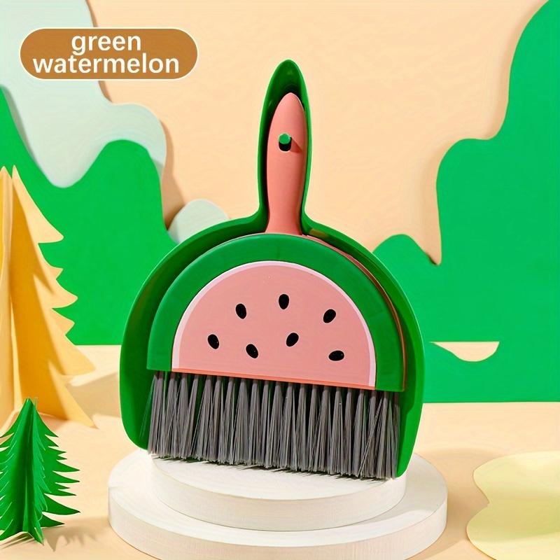 

1 Set Mini Mop and Dustpan Set, Compact for Desk & Table Cleaning - Ideal for Bedroom,Kitchen, Living Room - Fun Fruit Design (1 Mop + 1 Dustpan)