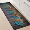 1Pcs Yellow Green Leaf Non-Slip Washable Area Rug Runner for Dining Room, Living Room, Gallery & Home