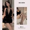 New sexy lingerie deep V backless temptation jumpsuit bed hot neck secretary free uniform