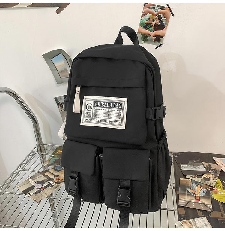 Backpack Women's Spring and Summer Simple Travel Computer Backpack Male High School Junior High School Student Large Capacity Student School Bag