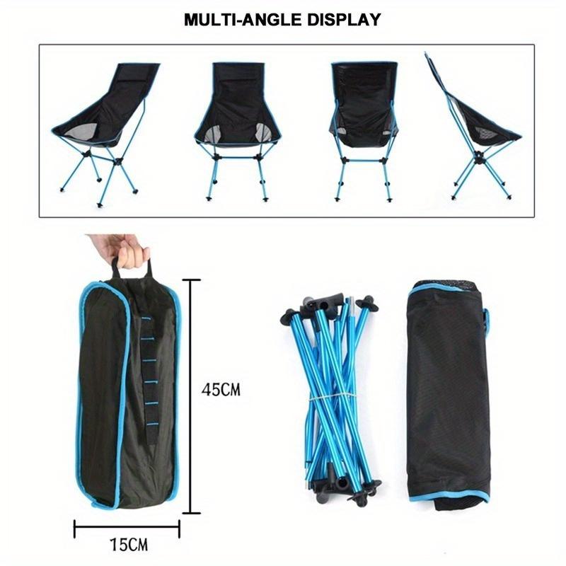 Angeln BBQ Wanderstuhl Faltbarer Outdoor Zusammenklappbarer Campingstuhl Tragbarer Klappstuhl für Strandpicknicksitz Klappstuhl