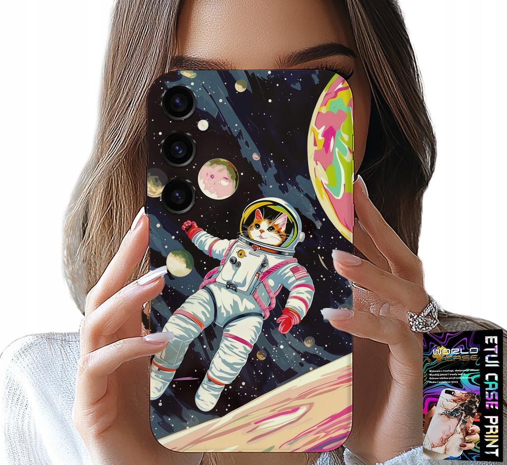 Etui Do Samsung Galaxy S23 Fe - Koci Astronauta Kot Kosmos Obudowa Case