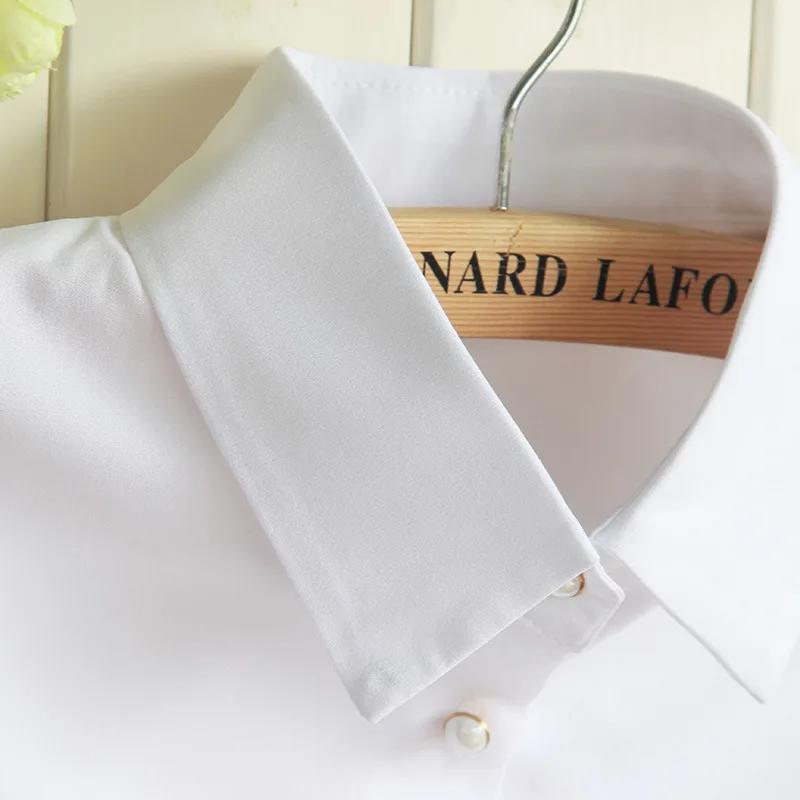 Fashion High Grade Shirt Fake Collar Women False Collar Chiffon Shirt Removable Mujer Detachable Collar Lapel Blouse Top