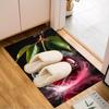 1PC Custom Name Cherry Smoke Art Theme Floor Mat Ideal for Living Room, Game Rooms, Office, Bedroom, Floor Mat Playful Design