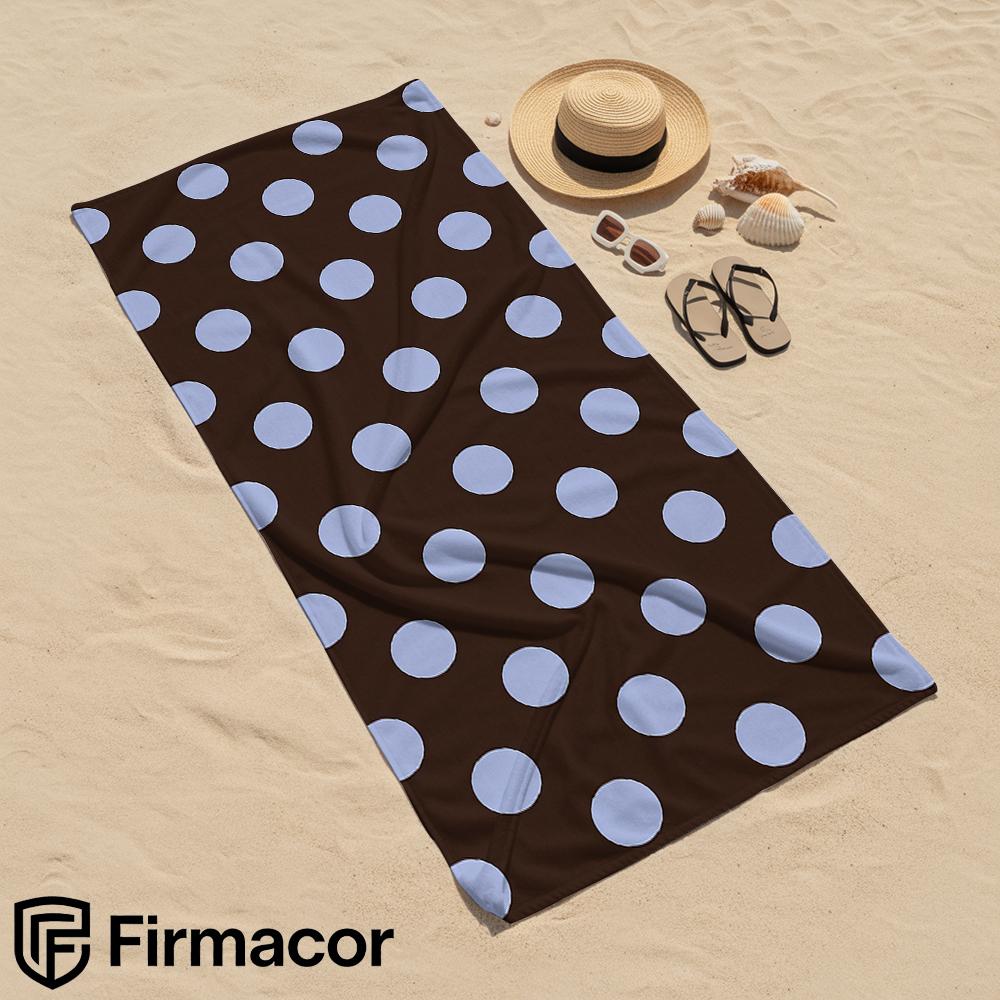 Brown Polka Dot Cartoon Anime Beach Towel Microfiber Quick Dry Super Absorbent Soft Bath Towel for Kids Adults Travel