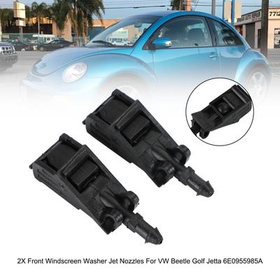 2X Front Windscreen Washer Jet Nozzles For Vw Passat New Bettle Polo 6E0955985A