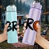1PC Bro Basketball Sport Text Print 750ml Color Plastic Sports Water Bottle Leakproof Flip Straw Lid Suitable for Sports Office Home Use