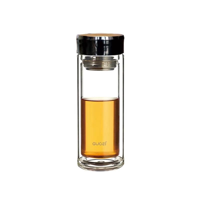 Guozi Elegant Double-Layer Glass Insulated Cup