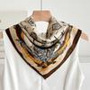 71 Series Neck Cashew Flower Square Scarf Silk Scarf Female Korean Version Versatile Literary and Retro Neck Protection Decorative Small Scarf