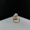 18K Gold-Plated Baroque Pearl Ring, Niche Design, Simple Style
