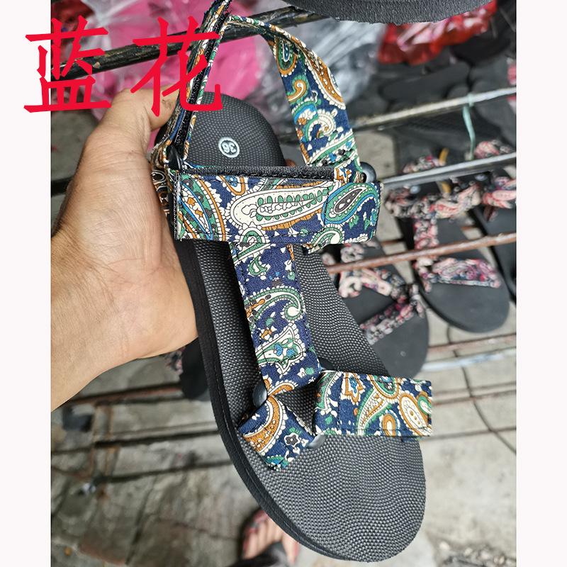 

Большие сандалии женские летние новые босоножки на платформе Velcro этнические ветровые пляжные женские 43