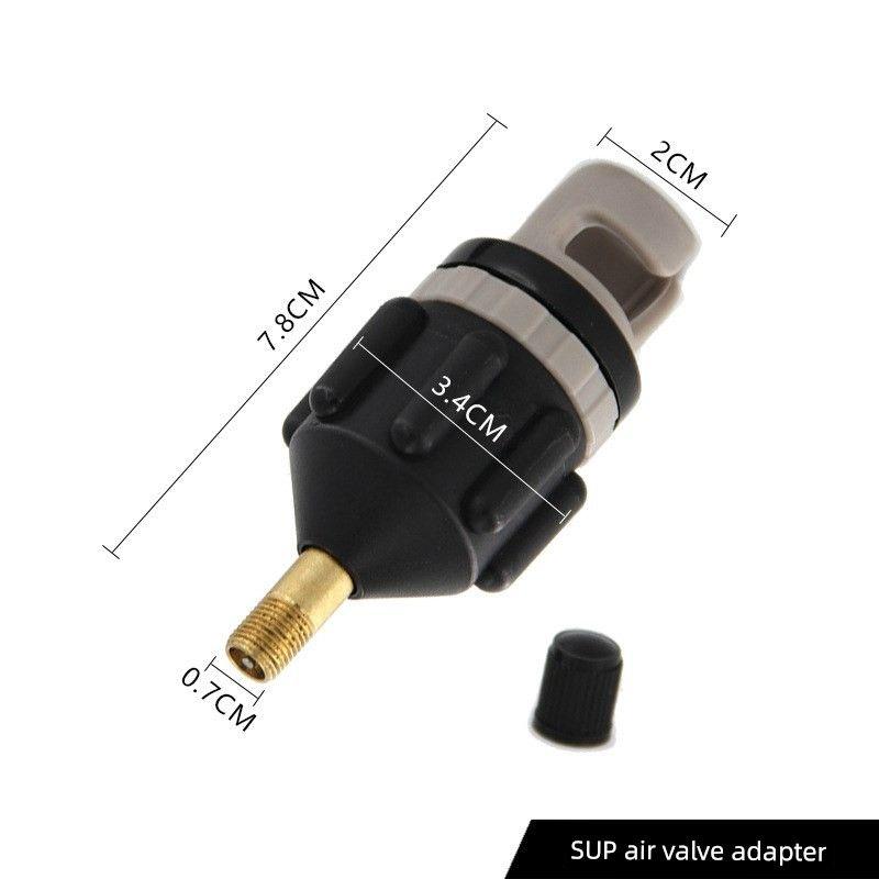 Air Pump Adapter for Inflatable Boats, Paddleboards, Rubber Boats, Paddle Boards, Air Nozzles, Swimming Rings, Air Nozzles for Inflatable Beds No. 3 Connector Black 1 Piece