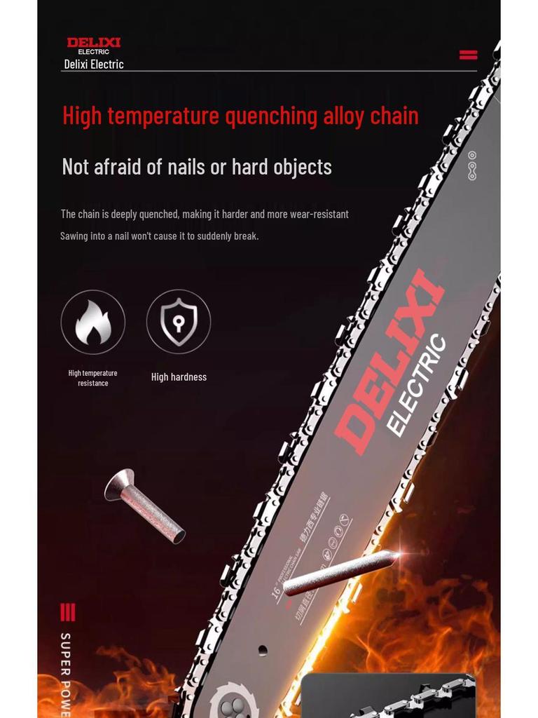 High-Power Handheld Electric Chainsaw for Home and Woodworking - Portable and Multifunctional with Free Shipping