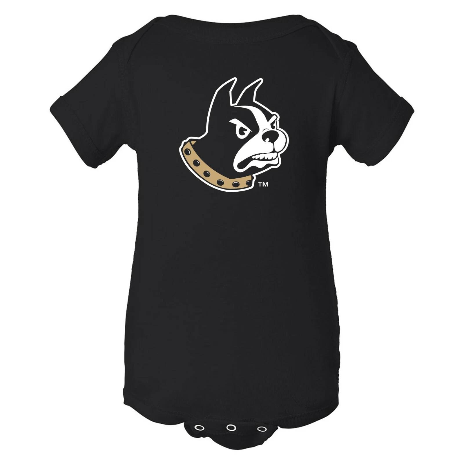 Wofford Terriers Primary Logo University College Infant Creeper Bodysuit - Black M