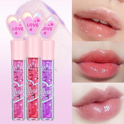 Explosive 6-color Liquid Water Gloss Lip Glaze Love Mirror Pearlescent Lipstick Lip Gloss Lip Gloss