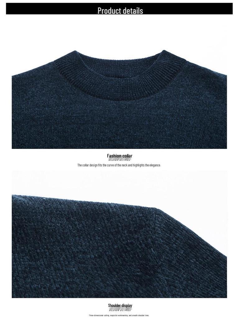 2025 Men's Autumn/Winter Thick Warm High-Collar Knit Sweater